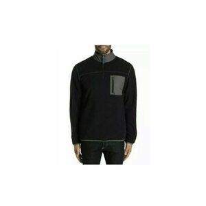 Vintage 1946 Black Fleece Knit 1/4 Zip Sweater Size‎ M